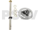 LX0942  Lynx T-Rex 150 One Way Hub, Titanium Shaft 78T Main Gear Black  